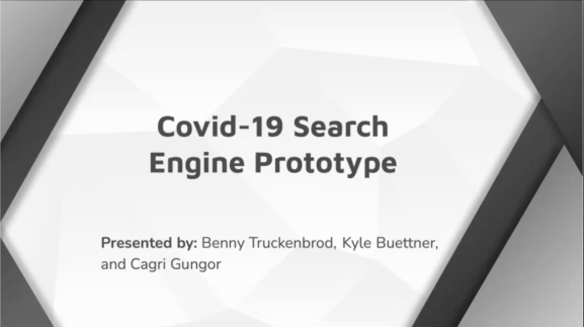 video presentation of project building a search engine for covid-19